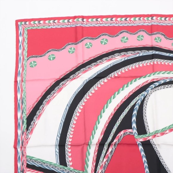 HERMES Red Scarf - Picture 2 of 6